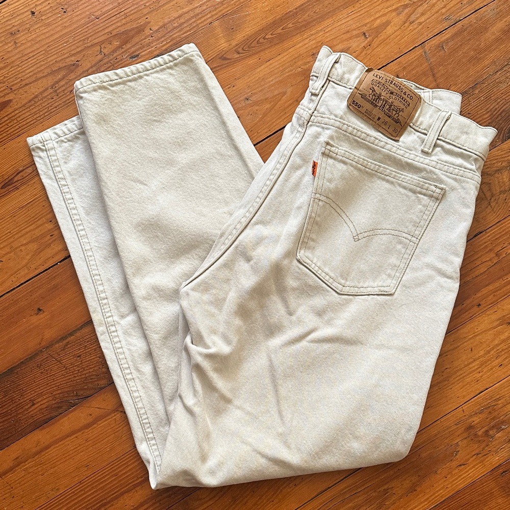 Vintage 36x 30 Orange Tab Jeans